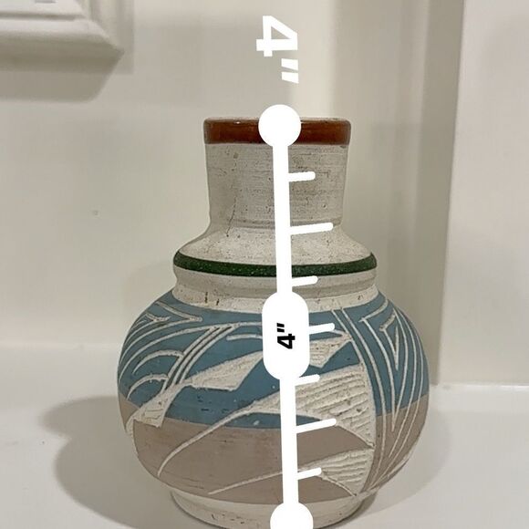 Handcrafted Multicolor Ceramic Vase - Picture 7 of 8